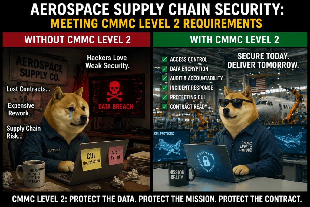 Aerospace Supply Chain Security: Meeting CMMC Level 2 Requirements